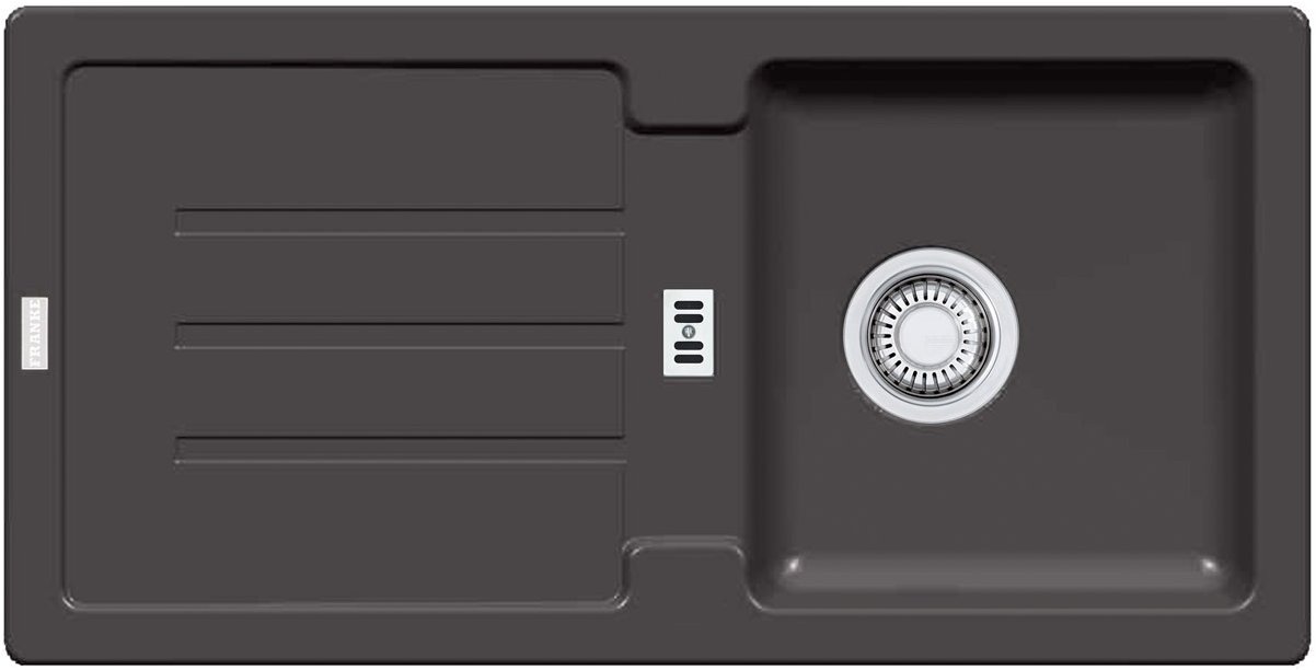 Franke Granitspüle Strata STG 614-86 – Schwarz Matt, 86 Cm, Mit Ablaufgarnitur