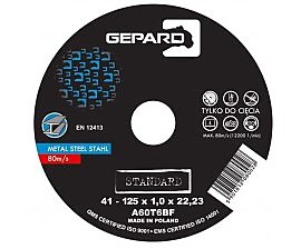 Akcesorium do elektronarzdzi Gepard Tarcza do metalu 41 94A 125x1,0x22 Standard