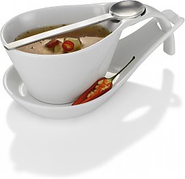 Miska porcelanowa owalna ze spodkiem Tapasmax - 2 sztuki 785 201