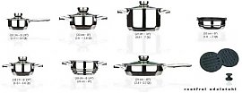 Zestaw garnk�w Cook&Co 16 el. szkl. pokr.- 2800287