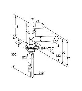 Bateria kuchenna Kludi Scope 339310575