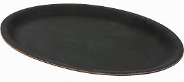Taca z poliestru wzmocniona włóknem szklanym owalna czarna 508725