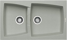 Zlewozmywak granitowy Pyramis CALDERA 86x51 1 3/4B Aluminium metaliczny 