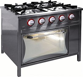 Trzon gazowy  4-palnikowy+piekarnik gazowy 24,5kW TG-420 / PG-1