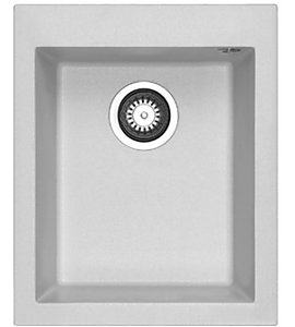 Zlewozmywak granitowy Pyramis TETRAGON 41x50 1B Chrom metaliczny