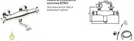 Bateria wannowa Tres Bateria wannowa termostatyczna chrom Tres Retro-Tres 02417409