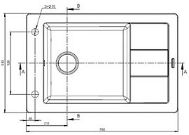 Zlewozmywak granitowy Pyramis ARES (78x51) 1B 1D beowy 