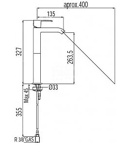 Bateria umywalkowa Tres Bateria umywalkowa z przed�u�k� Tres Cuadro-Tres 106208DA