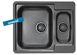 Zlewozmywak stalowy Alveus Line 50 Color Steel Satyna Black