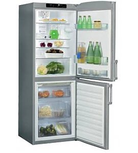 Lodówka z dolnym zamrażalnikiem Whirlpool WBE 3022A+ NFX