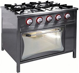 Trzon gazowy  4-palnikowy+piekarnik gazowy 28kW TG-4724 / PG-1