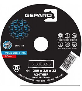 Akcesorium do elektronarzdzi Gepard Tarcza do metalu 41 95A 300x3,0x32 Standard