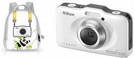 Aparat kompaktowy Nikon  COOLPIX S31 biay + plecak GRATIS
