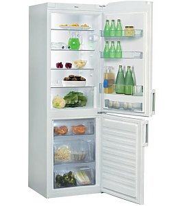 Lodówka z dolnym zamrażalnikiem Whirlpool WBE 3112 A+W