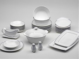 Zestaw porcelanowy Gerlach York Blue - serwis obiadowy dla 12 osób