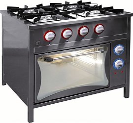 Trzon gazowy 4-palnikowy+piekarnik elektryczny 27,8kW TG-425 / PKE-1