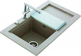 Zlewozmywak granitowy Teka Aura 45 B-TG Aluminium