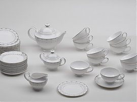 Zestaw porcelanowy Gerlach Viva Italia Silver - serwis do herbaty dla12 os�b 