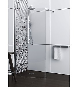 Kabina natryskowa Aquaform SOLITARE asymetryczna walk-in 100 z profilem LEWA