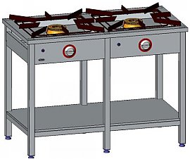 Trzon gazowy 2-palnikowy z p�k� 16kW TG-217.III