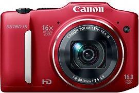 Aparat kompaktowy Canon SX160IS czerwony