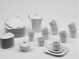 Zestaw porcelanowy Gerlach Swing - serwis do herbaty dla12 osób