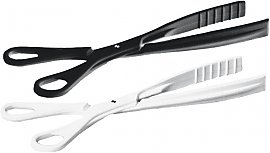 Szczypce do sałat z tworzywa biała 565506