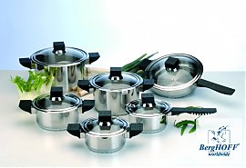 Zestaw garnk�w BergHoff 12 JUPITER SZKLANA POKRYWA -1112701