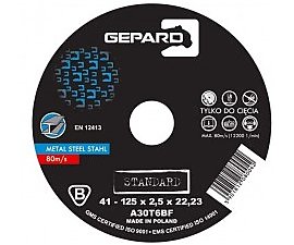 Akcesorium do elektronarzdzi Gepard Tarcza do metalu 41 95A 125x2,5x22 Standard