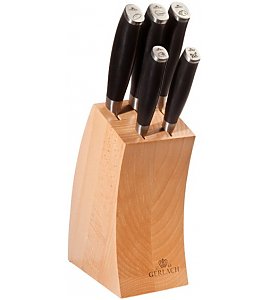 Zestaw noży kuchennych Gerlach 991A - komplet noży kuchennych (5 szt.) w bloku 