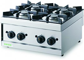 Kuchnia gazowa gastronomiczna 4-palnikowa nadstawka M64F