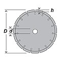 Akcesorium do elektronarzdzi DWT DP-U125 Tarcza diamentowa fi 125 mm segmentowa uniwersalna