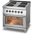 Kuchnia elektryczna gastronomiczna Lozamet 4-płytowa z piekarnikiem elek. GN1/1 L700.KE4 PET