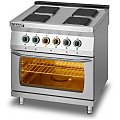 Kuchnia elektryczna gastronomiczna Lozamet 4-płytowy z piekarnikiem elektrycznym GN2/1 L700.KE4 PE