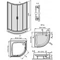 Kabina natryskowa Sanplast KP4/TX5-80+BPza W0 602-270-0252-01-400