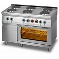 Kuchnia elektryczna gastronomiczna Lozamet 6-płytowa piekarnik elek.+szafka L700.KEO6 PE+SD